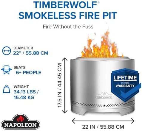 Timberwolf® Smokeless Fire Pit, 22-inch