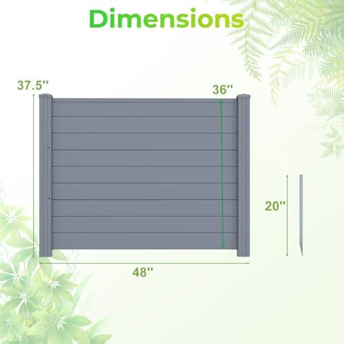 GIANTEX 36''H x 48''W Air Conditioner Fence Privacy Screen 3 ...