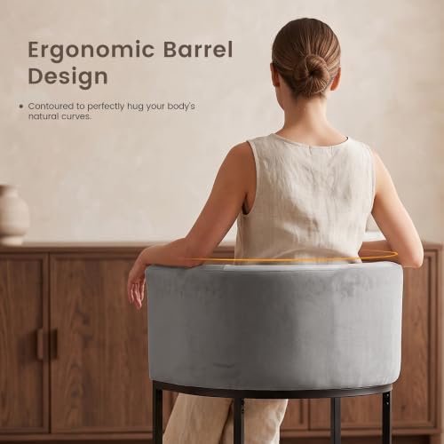 GRUSIGN Chenille Counter Height Bar Stools Set of 2, 26" Kitchen Island ...