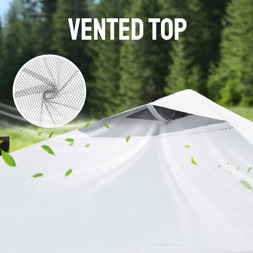 CROWN SHADES 10x10 Pop Up Canopy Tent, White
