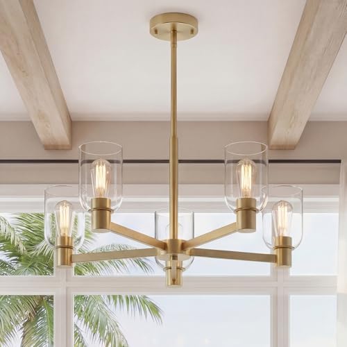 Chandelier for Dining Room Kitchen Island, Modern Farmhouse Ceiling Pendant L...