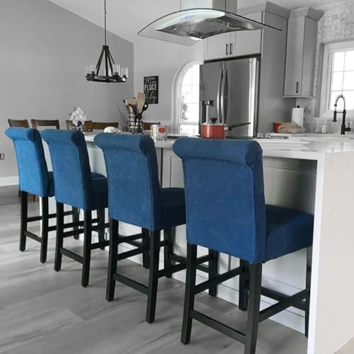 LSSBOUGHT 24 Inches Upholstered Counter Stools, Bar Stools Set of 2, Fabric C...