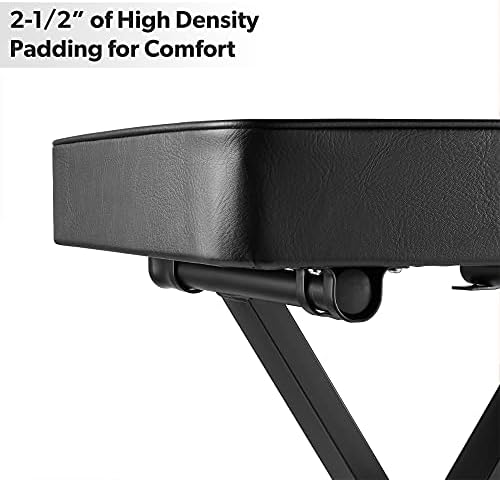 Hamzer Adjustable Padded Keyboard Bench, Heavy-Duty Foldable and Portable X-S...