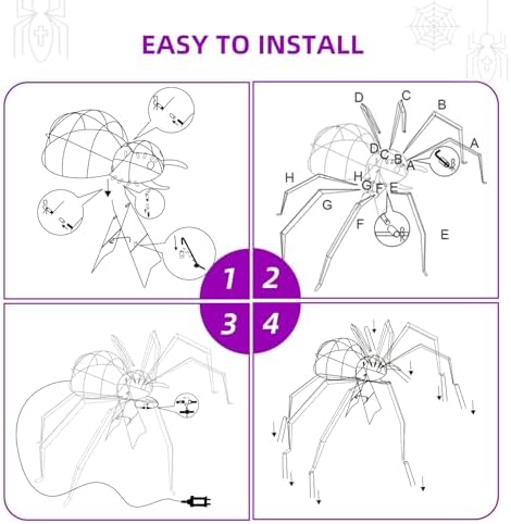Halloween Decorations Outside Giant Spider - HOYECHI Outdoor Halloween Decor ...