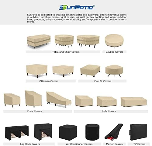 SunPatio Outdoor Daybed Cover Waterproof, 85"L × 88"W × 35"/16...