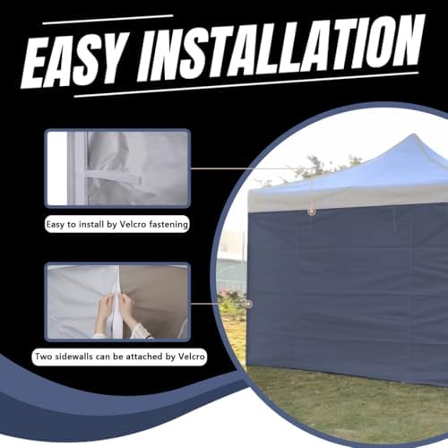 10x10 Pop Up Canopy Tent Sidewalls - Straight Leg Compatible, 300D Waterproof...