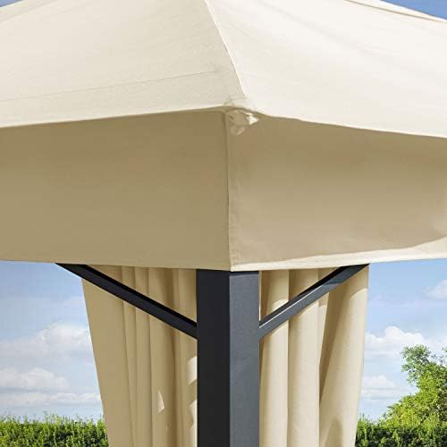 TOOLPORT 10x13 ft Gazebo, Champagne
