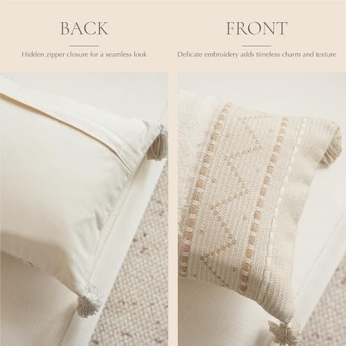 BlissBlush 14x36 Lumbar Pillow Cover for Bed, Rectangular Long Decorative Thr...