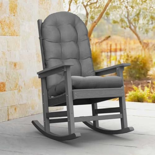 YEFU Adirondack Chair Cushion, 49x20 Rocking Chair Cushions Set of 2, Gray