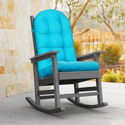 YEFU Adirondack Chair Cushion, 49x20 Rocking Chair Cushions Set of 2, Aruba