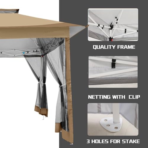 COBIZI 12x12 Pop Up Gazebos On Clearance - Upgrade Easy Up Metal Outdoor Gaze...