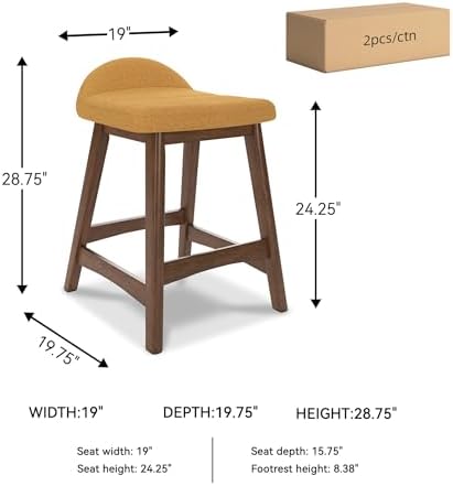 Signature Design by Ashley Lyncott Contemporary 24.25' Seat Height Counte...
