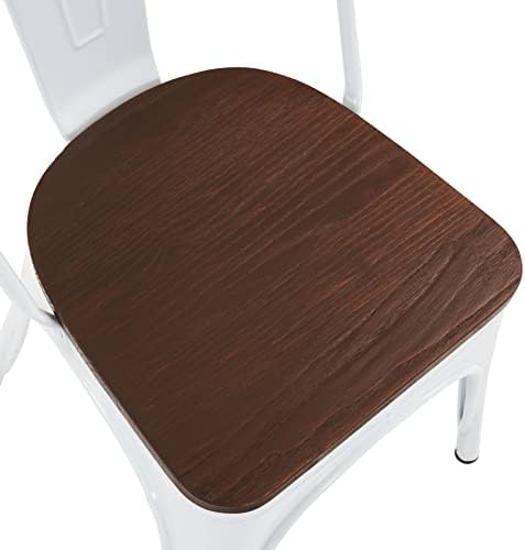 Nazhura Metal Dining Chair Farmhouse Tolix Style for Kitchen Dining Room Café...