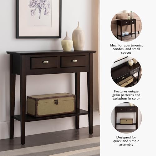 Leick Home Teegan Console Table, 30", Chocolate Oak
