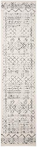 SAFAVIEH Tulum Collection Runner Rug - 2' x 15', Ivory & Grey, Mo...