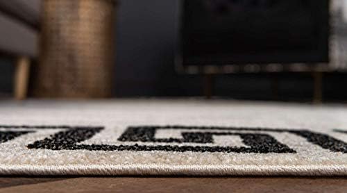 Unique Loom Athens Collection Classic Geometric Modern Border Design Area Rug...