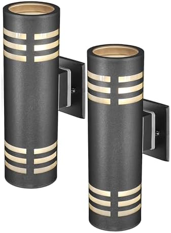 TENGXIN Outdoor Exterior Wall Light,Up and Down Cylinder Modern Porch Light,S...