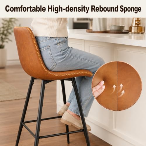 Garvee Bar Stools Set of 3, Counter Height Bar Stools