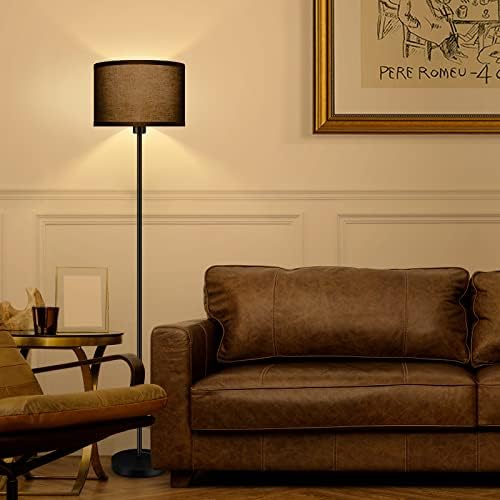 AUQUEE Floor Lamps for Living Room, Modern Standing Lamp, Black Lamp Shades, ...