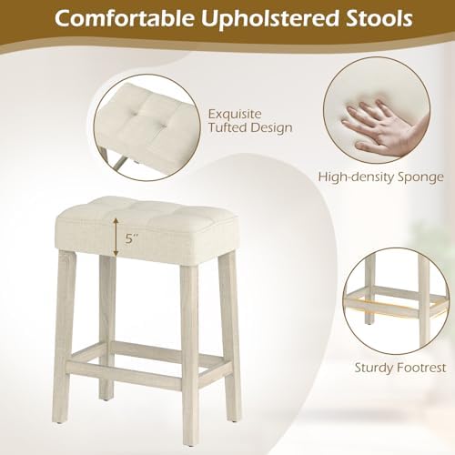 COSTWAY 4-Piece Breakfast Nook Bar Set with Built-in Charging Station