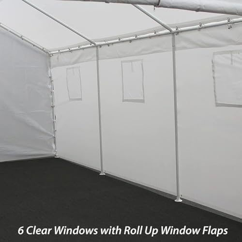 King Canopy Hercules with Enclosure Kit 10-Feet by 20-Feet, 2-Inch Steel Fram...