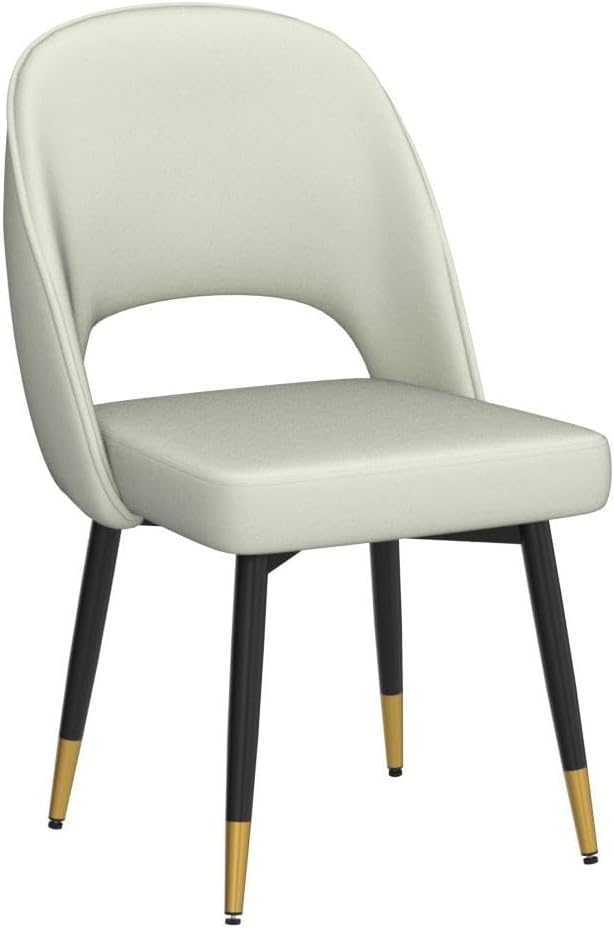 DUOMAY Modern Dining Chair Set of 2 with Open Back, Velvet Upholstered Armles...