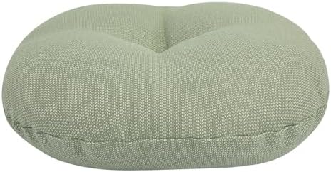 Outdoor Bistro Chair Cushion Set of 2, Waterproof Tufted Round Seat Cushion w...