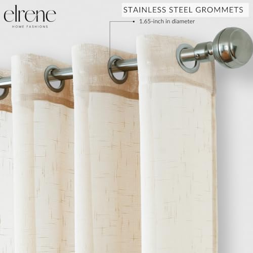 Threadmade Carmen Sheer Extra Wide Indoor/Outdoor Sheer Window Curtain, Ivory...