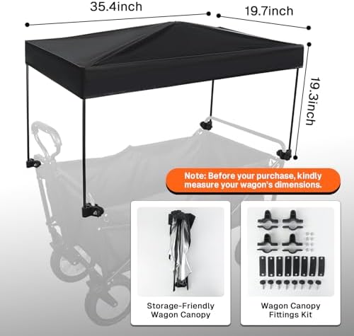 Wagon Canopy Cover Garden Push Awning Portable Outdoor Stroller Accessories A...
