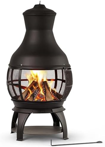 BALI OUTDOORS Chiminea Outdoor Fireplace