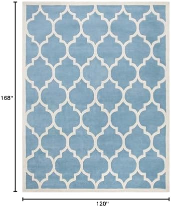 SAFAVIEH Chatham Collection Area Rug - 10' x 14', Blue & Ivory, H...