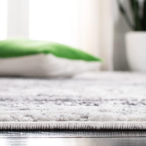 SAFAVIEH Amelia Collection Area Rug - 6' x 9', Light Grey & Charc...