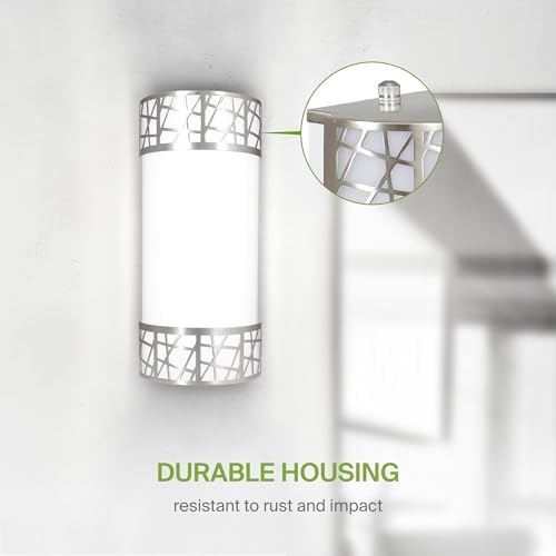 ASD 12 Inch LED Indoor Wall Sconce - Brushed Nickel Modern Dimmable 15W 2700K...