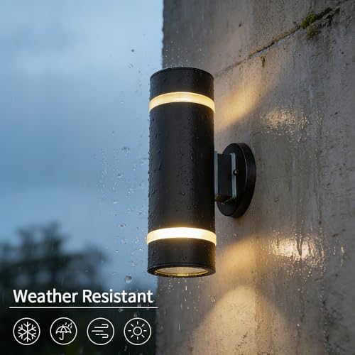 Cerdeco 13" Stainless Steel Modern Outdoor Wall Sconce Cylinder Porch Light