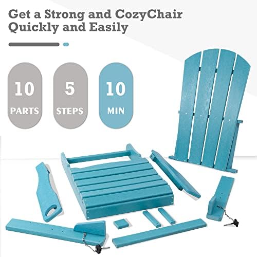 Kozyard Folding Adirondack Chair, Patio Outdoor Chairs
