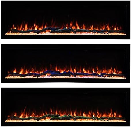 Modern Ember Highmark 72 Inch Smart Linear Electric Fireplace - Premium Flame...