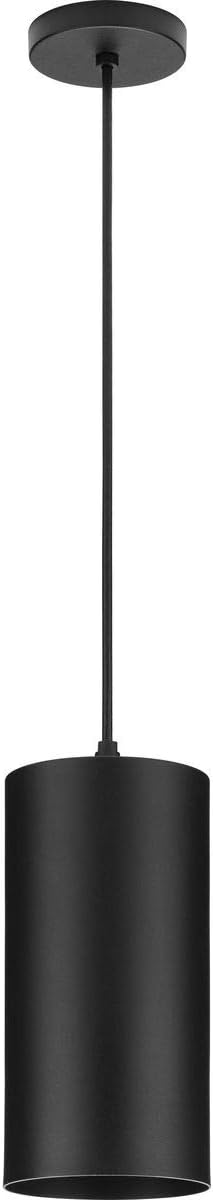 Progress Lighting Cylinder Outdoor Pendant Light, Black