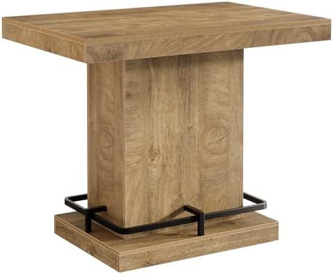 Tribesigns 47" Bar Table, Industrial Bistro Pub Table with Metal Footres...