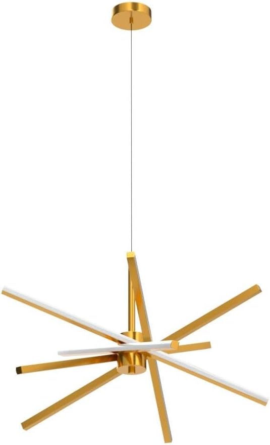 Modern Sputnik Chandelier Ceiling 82W LED Gold Pendant Light Embedded Mount C...