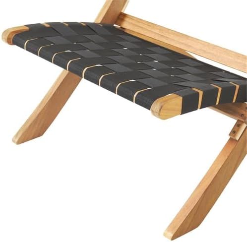 Barre 3PC Acacia Wood Outdoor Bistro Set Two Folding Chairs and 14 in. Table ...
