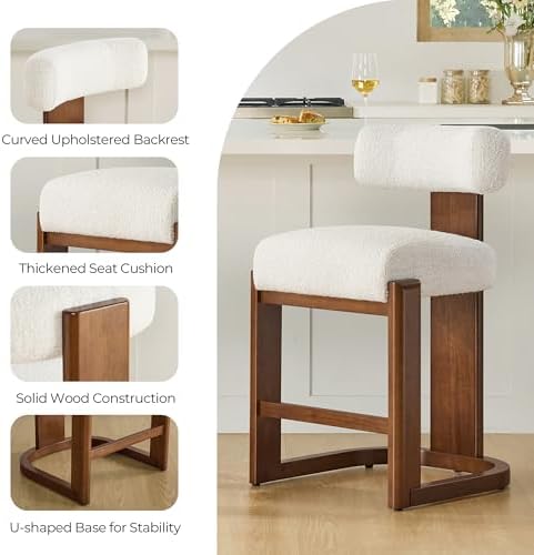 CHITA 27" Counter Height Bar Stools, Set of 2