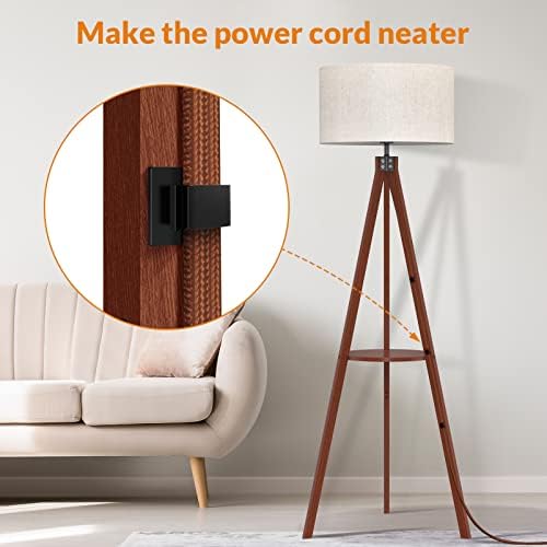 LEPOWER Shelf Floor Lamp Tripod Mid Century Modern Lamps for Living Room