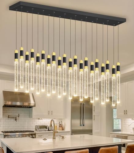 20 Lights Modern Chandeliers for Dining Room LED Dimmbale Light Fixture for H...