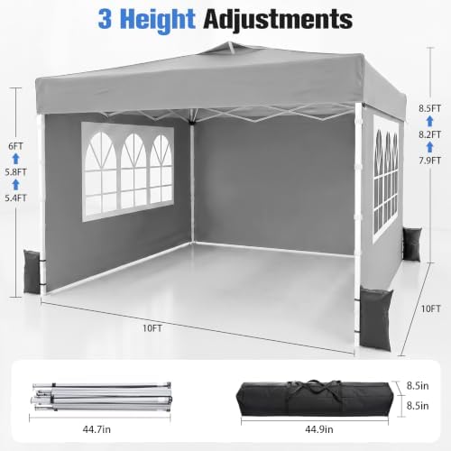 10x10 pop up canopy tent with one push shown in use
