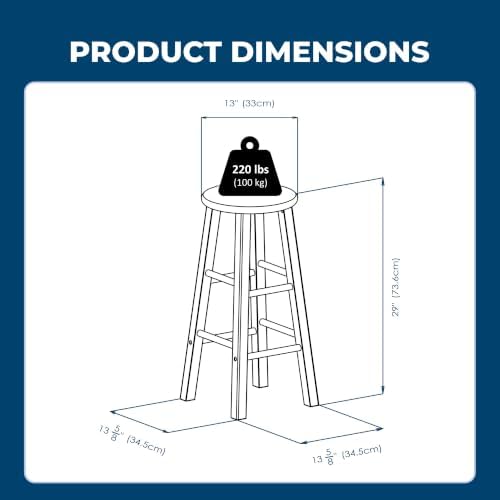 Winsome Element 2-Piece Bar Stool Set, Black, 29"
