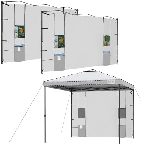 Canopy Sidewalls with 4 Pockets for Pop Up Canopy Frame,2Pcs Sunwalls Only