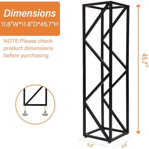 Yohsnor 46x12in Indoor Firewood Rack,Multiple Storage Zones for Fire Pits
