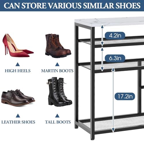 Shoe Rack Bench for Entryway,Free Standing Shoe Storage Organizer for Front D...