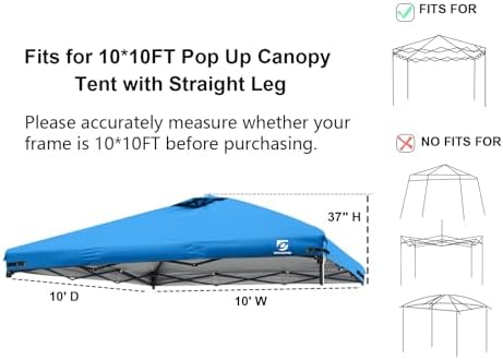 10x10 pop up canopy replacement top cover with shown in use