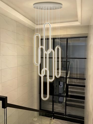 Flashing God Modern Chandelier,Chrome Chandeliers 6 Ring Led Foyer Chandelier...